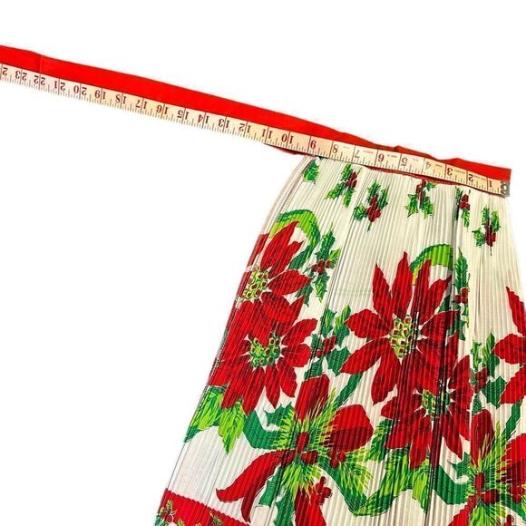 Vintage 1950s Ever pleat Poinsettia Half Apron. NIB - Picture 2 of 11